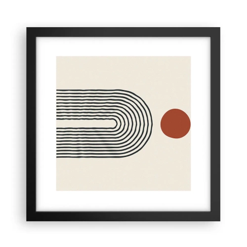 Poster in einem schwarzem Rahmen - Magnetismus von Formen und Farben - 30x30 cm