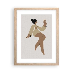 Poster in einem Rahmen aus heller Eiche - Eine anmutige Form - 30x40 cm
