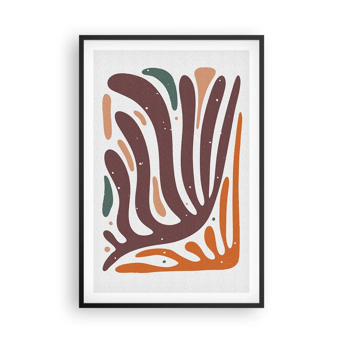 Poster in einem schwarzem Rahmen - Strahlende organische Komposition - 61x91 cm