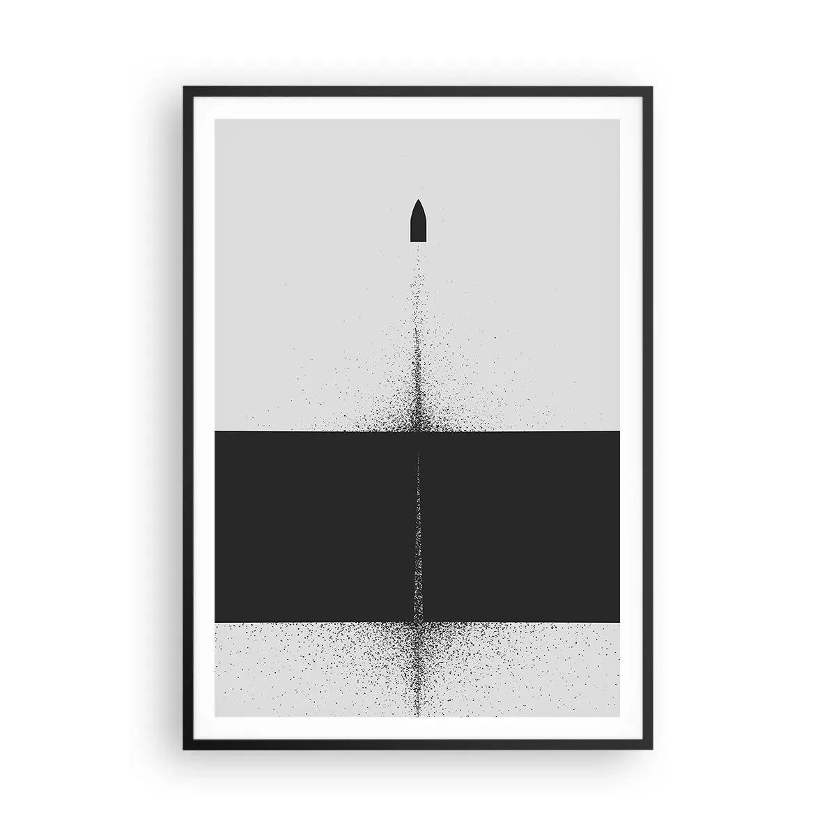 Poster in einem schwarzem Rahmen - Direkt zum Ziel - 70x100 cm