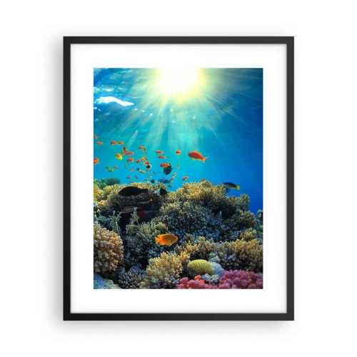 Poster in einem schwarzem Rahmen - Unterwasserschätze - 40x50 cm