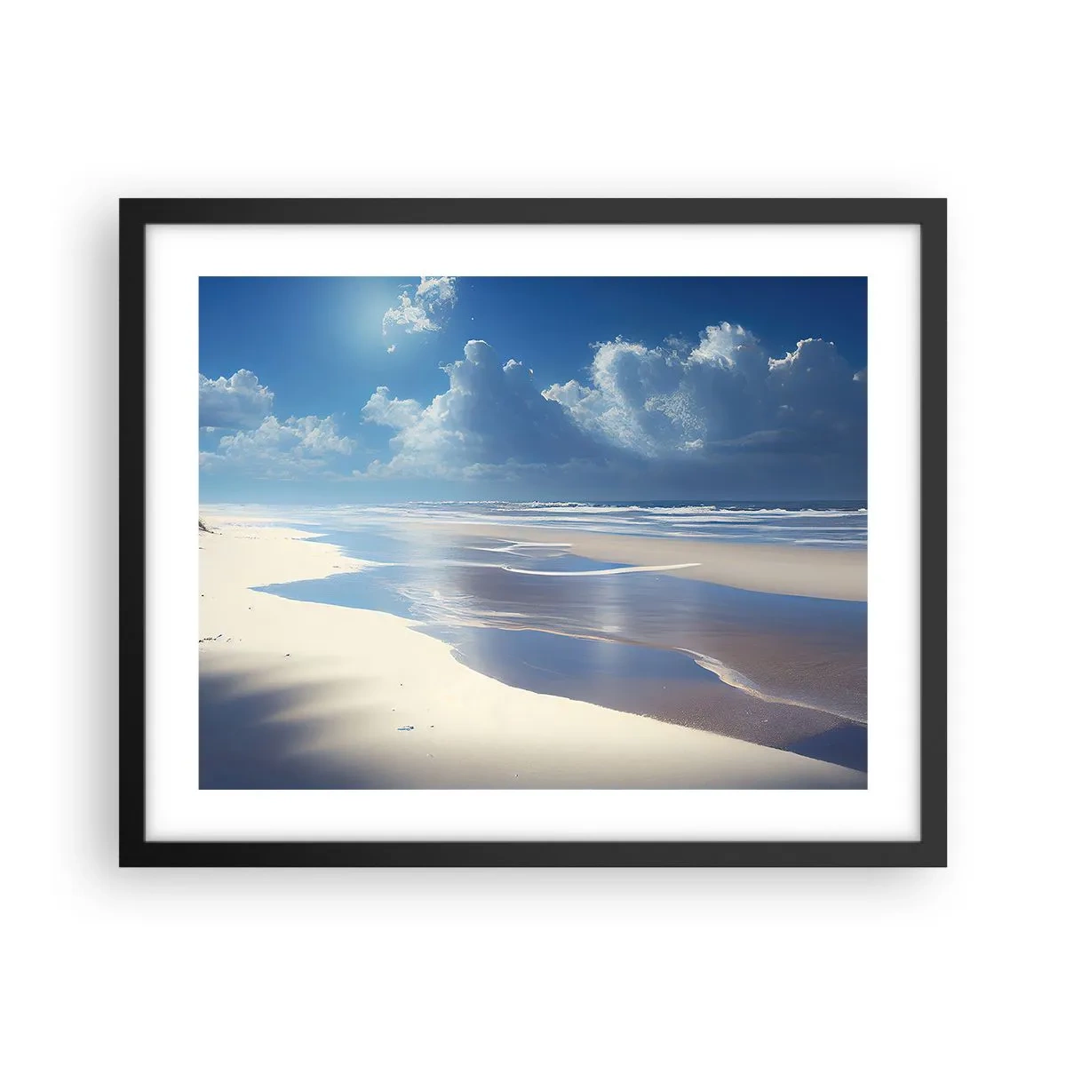 Poster in einem schwarzem Rahmen - Paradiesischer Urlaub - 50x40 cm