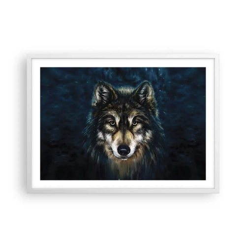 Poster in einem weißen Rahmen - Alpha? Und Omega - 70x50 cm