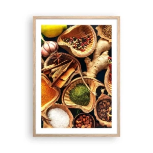 Poster in einem Rahmen aus heller Eiche - Nimm was du willst - 50x70 cm