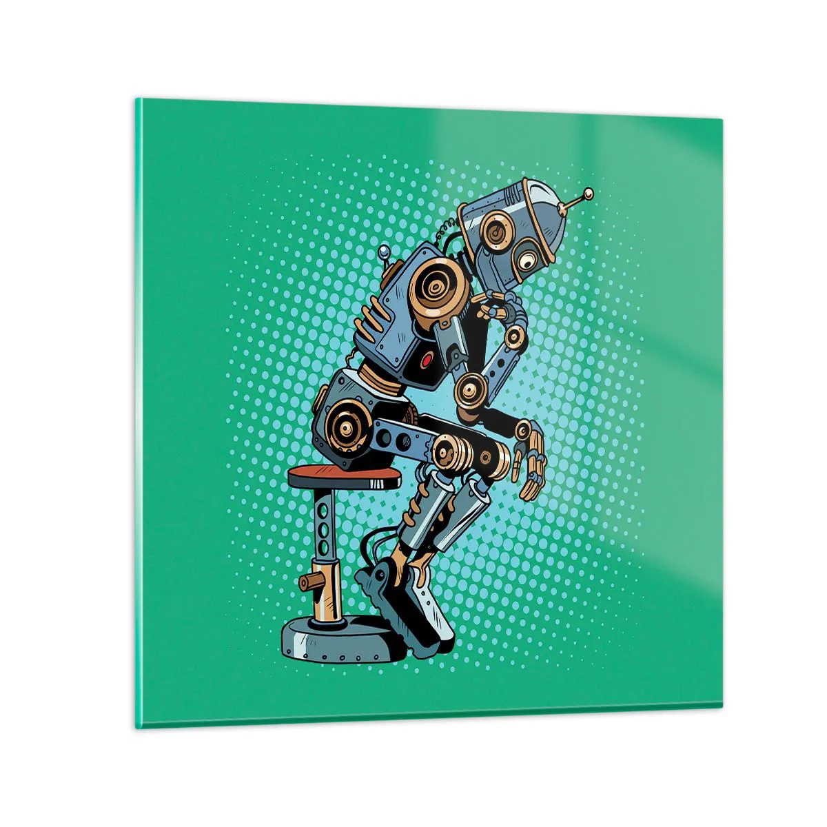 Glasbild - Bild auf glas - Über der Essenz des Seins - 40x40 cm