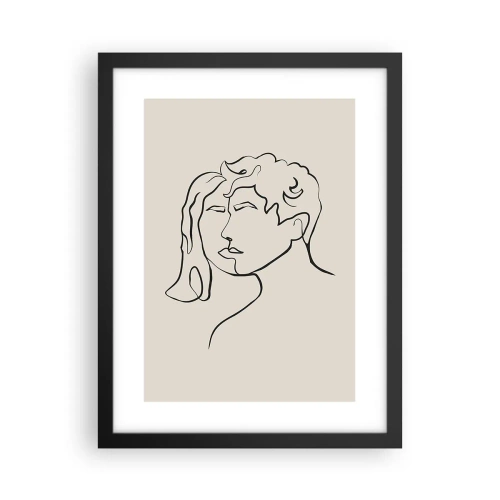 Poster in einem schwarzem Rahmen - Und es wurde Einheit - 30x40 cm