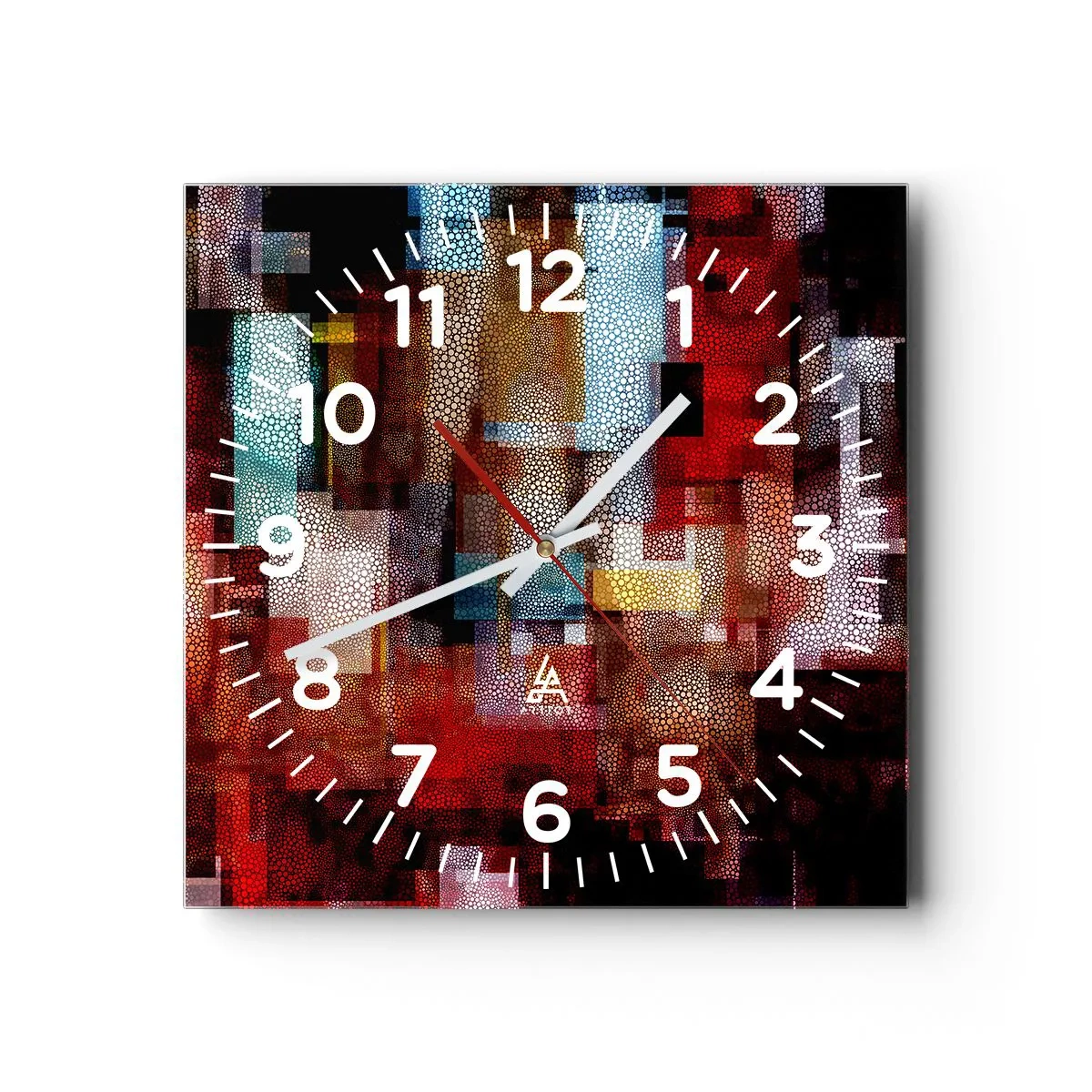 Wanduhr - Glasuhr - Verwirrung mit Verwirrung - 40x40 cm