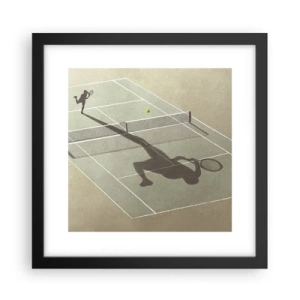 Poster in einem schwarzem Rahmen - Überwinde dich selbst - 30x30 cm