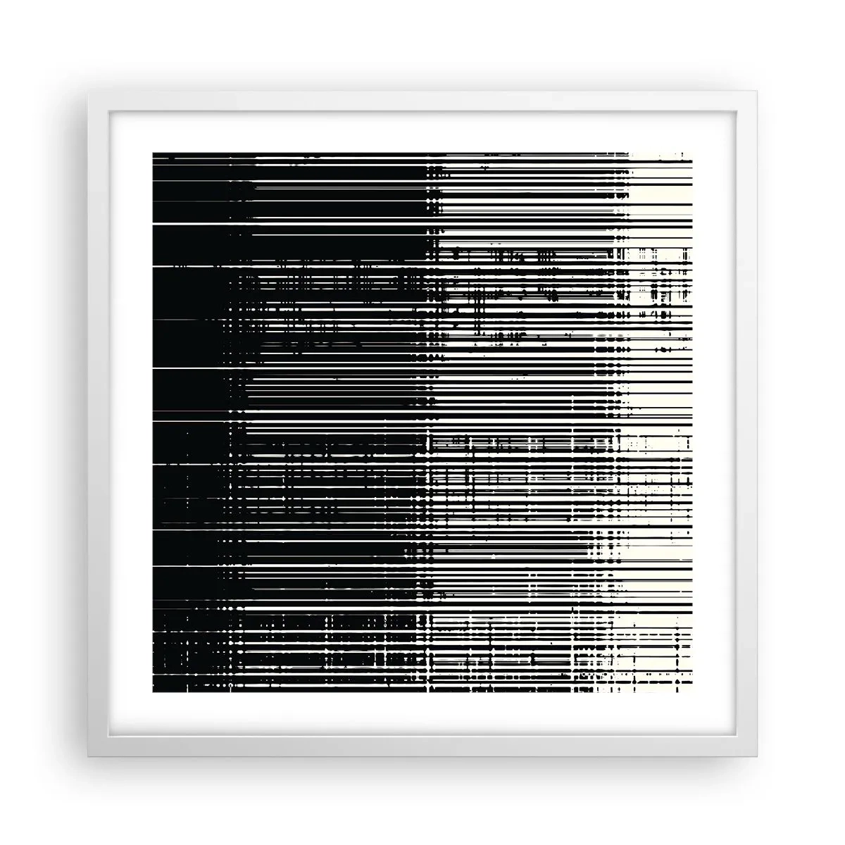 Poster in einem weißen Rahmen - Wellen und Vibrationen - 50x50 cm