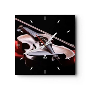 Wanduhr - Glasuhr - Musik der Gefühle - 40x40 cm