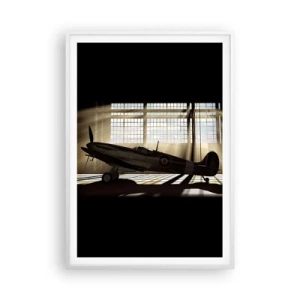 Poster in einem weißen Rahmen - Die Ruhe eines Kriegers - 70x100 cm