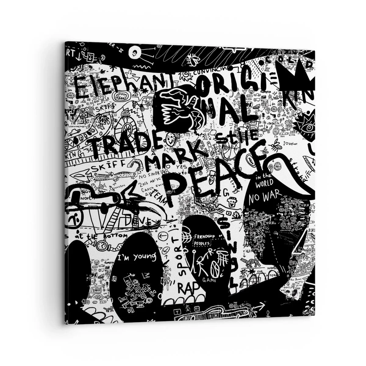 Bild auf Leinwand - Leinwandbild - Reiche Straßenwelt - 50x50 cm