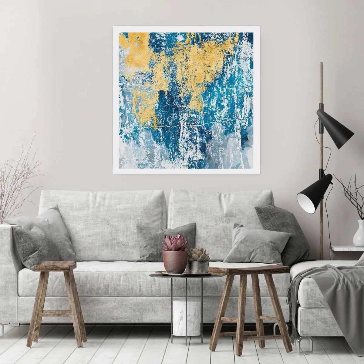 Poster - Abstraktion voller Wetter - 40x40 cm