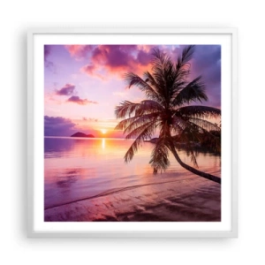 Poster in einem weißen Rahmen - Behaglichkeit bis zum Horizont - 60x60 cm