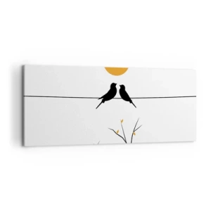 Bild auf Leinwand - Leinwandbild - Abend der Nachtigallen - 100x40 cm