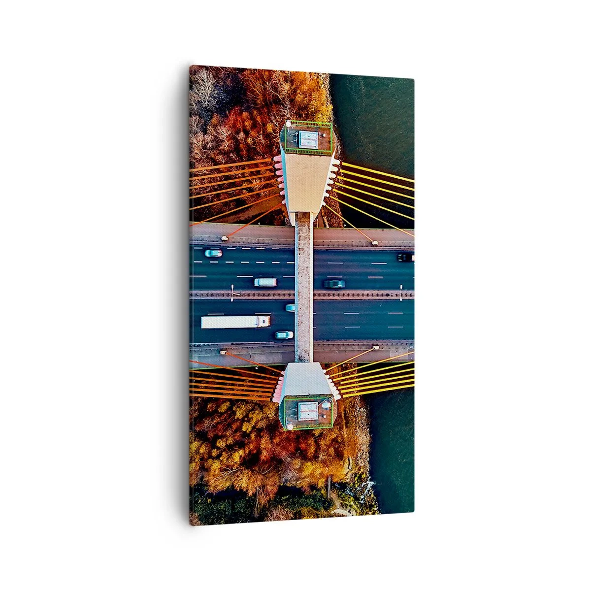 Bild auf Leinwand - Leinwandbild - Jenseits der Gewässer, jenseits der Wälder - 55x100 cm