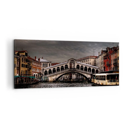 Bild auf Leinwand - Leinwandbild - Das Versprechen eines venezianischen Abends - 100x40 cm