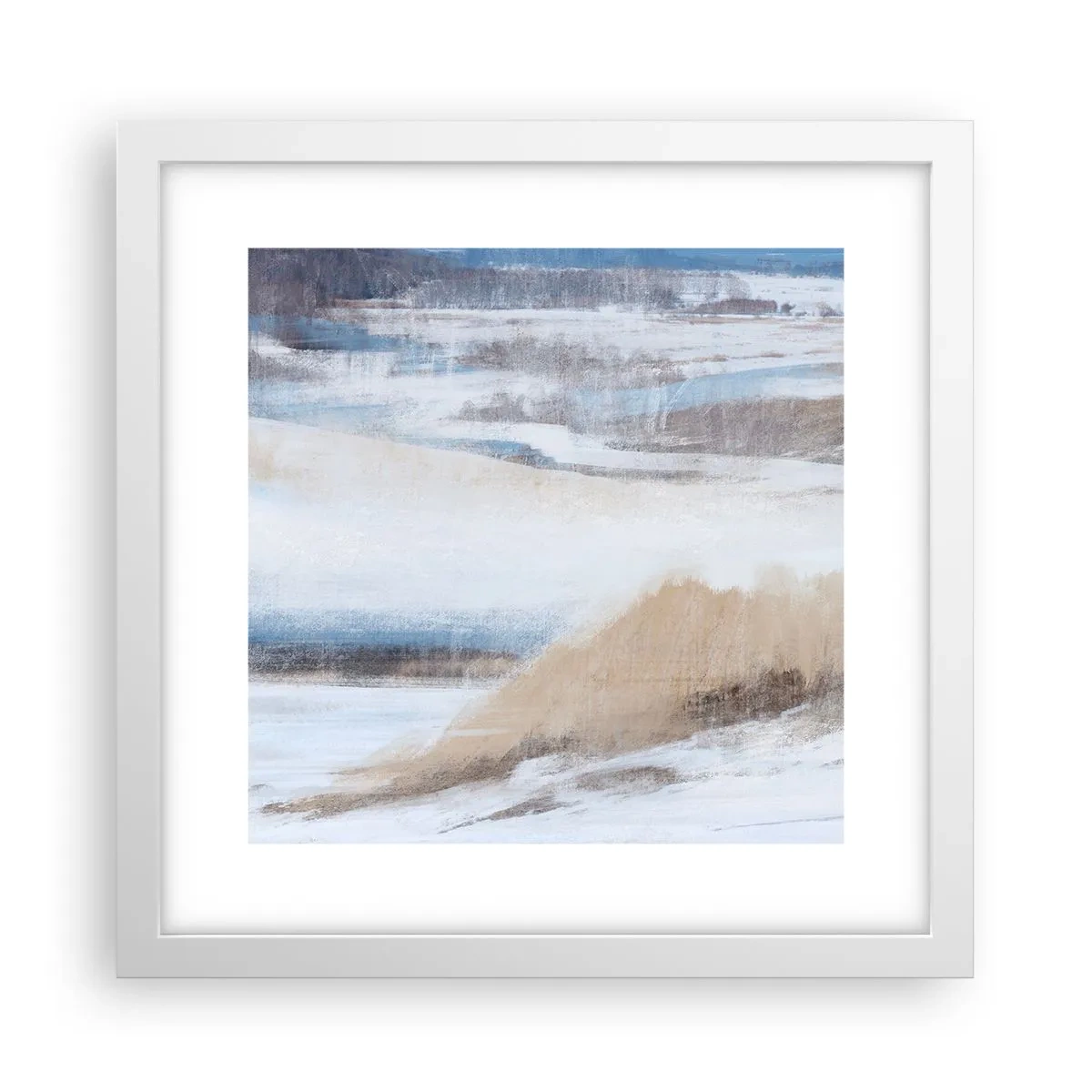 Poster in einem weißen Rahmen - Winterkomposition - 30x30 cm