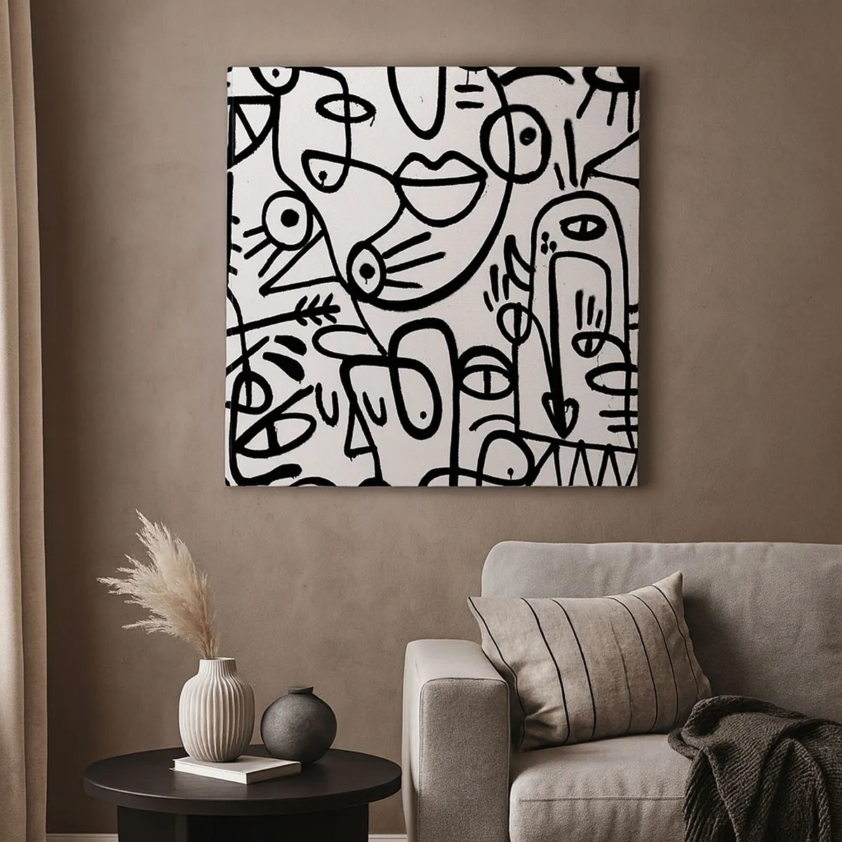 Bild auf Leinwand - Leinwandbild - Gesichter und Luftspiegelungen - 30x30 cm