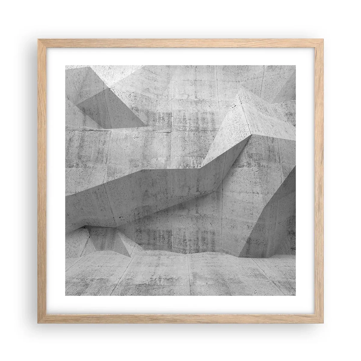 Poster in einem Rahmen aus heller Eiche - Eine echte Herausforderung - 50x50 cm