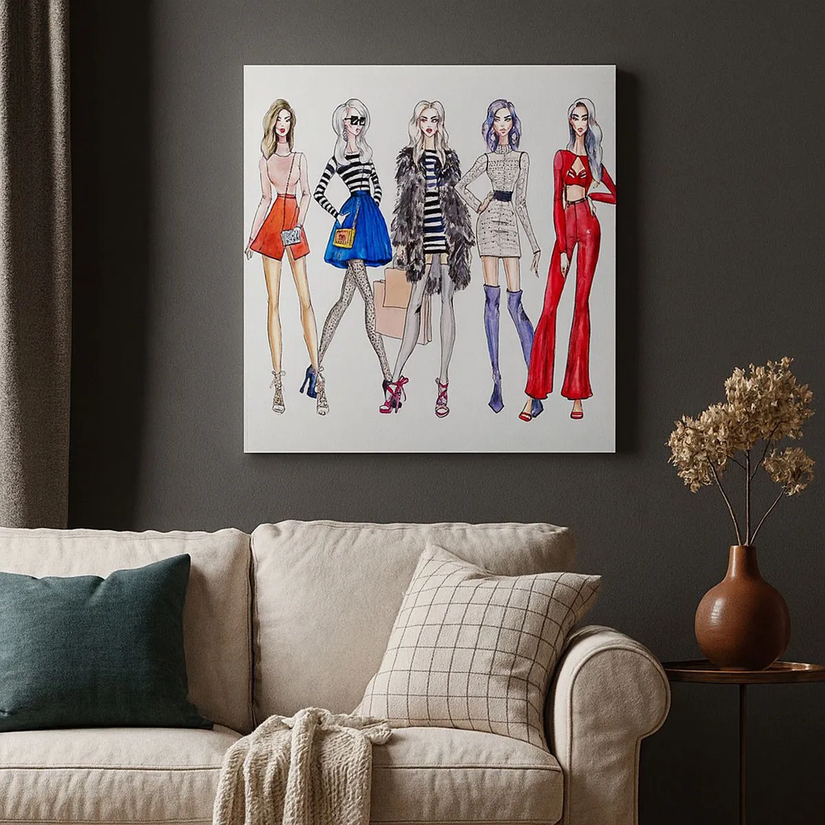 Bild auf Leinwand - Leinwandbild - Jede Woche Fashion Week - 30x30 cm