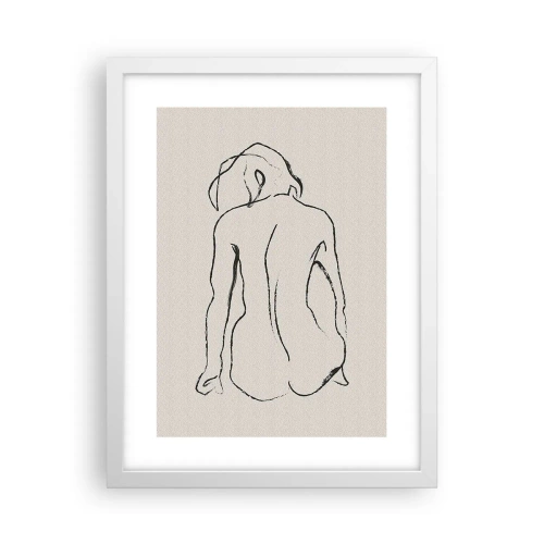 Poster in einem weißen Rahmen - Mädchenakt - 30x40 cm