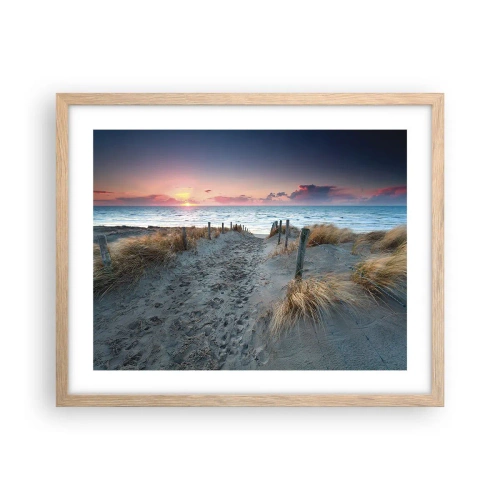 Poster in einem Rahmen aus heller Eiche - Du hast einen Regenbogen aus strahlendem Licht verschüttet ... - 50x40 cm