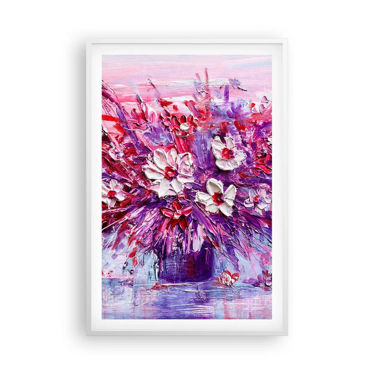 Poster in einem weißen Rahmen - Unschuld und Leidenschaft - 61x91 cm