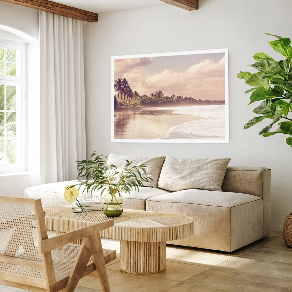 Poster - Die Liebkosung der Wellen - 91x61 cm