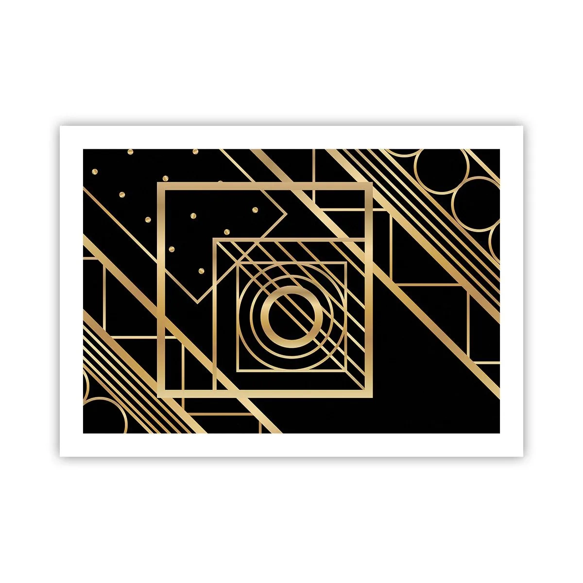 Poster - Goldene Geometrie - 70x50 cm