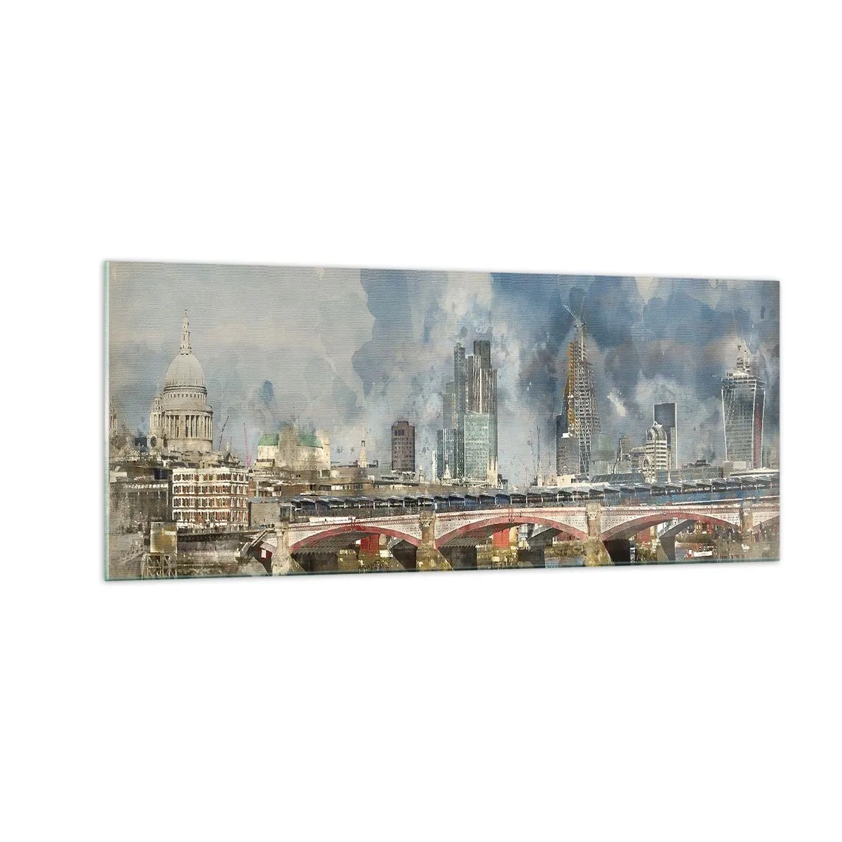 Glasbild - Bild auf glas - London in seiner ganzen Pracht - 100x40 cm