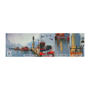Fototapeten Muster Premium Sand - Am Ende der Welt - Landschaft, Hafen, Leuchtturm - 100x30 cm