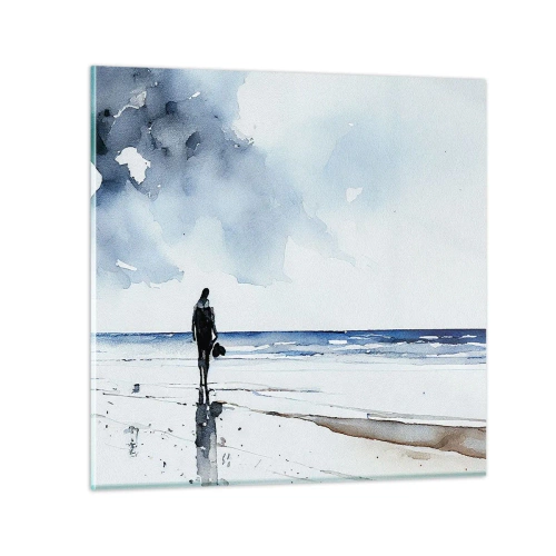 Glasbild - Bild auf glas - Gespräch mit dem Meer - 50x50 cm