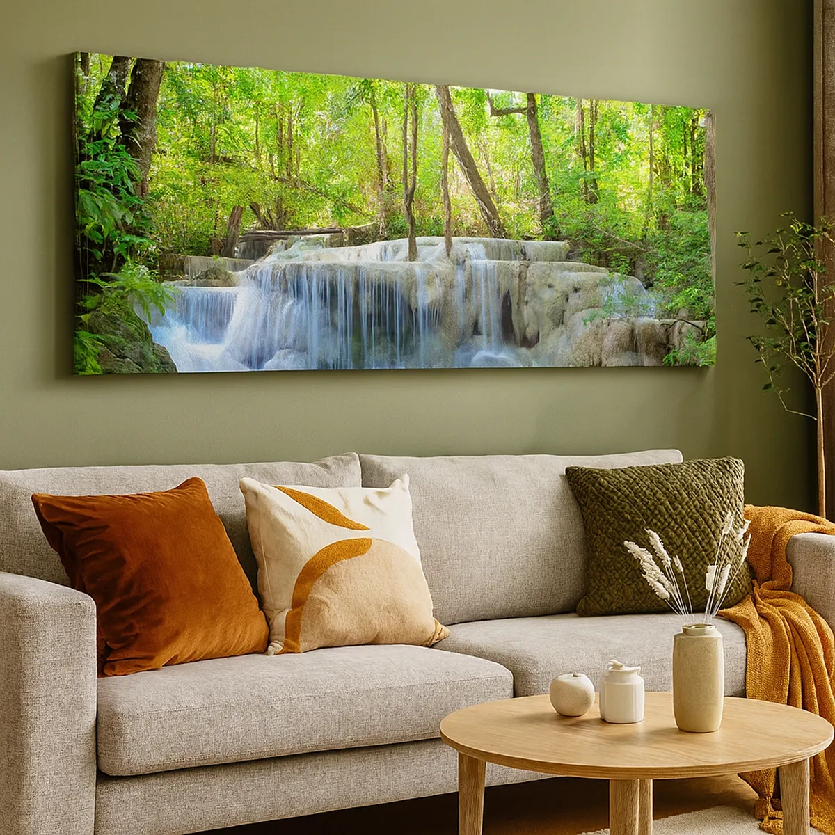 Bild auf Leinwand - Leinwandbild - In Türkis und Grün ertrinken - 30x30 cm