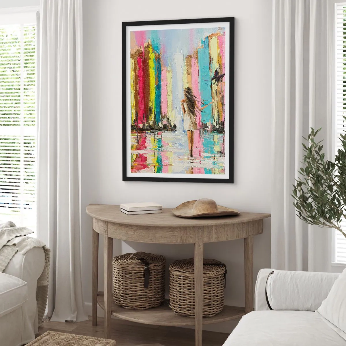 Poster in einem schwarzem Rahmen - Folge mir - 30x40 cm