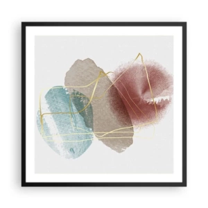 Poster in einem schwarzem Rahmen - Korallen des Weltraums - 60x60 cm