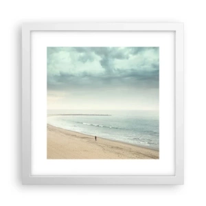 Poster in einem weißen Rahmen - Auf der Suche nach Frieden - 30x30 cm