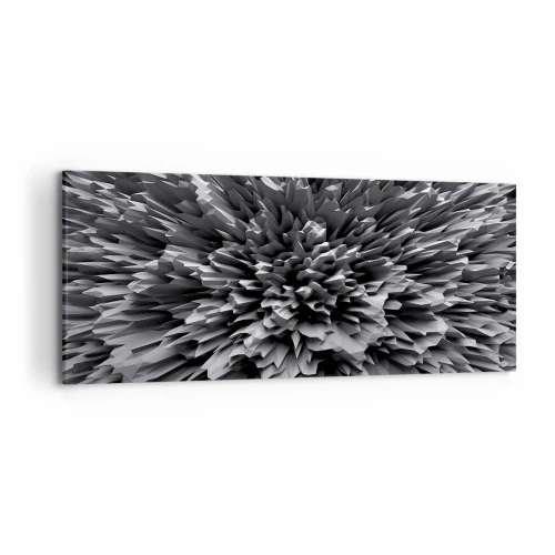 Bild auf Leinwand - Leinwandbild - Abstrakte Struktur in Grautönen - 120x50cm - Härter kann es nicht werden - Moderne Wanddekoration für Wohnzimmer und Schlafzimmer ARTTOR