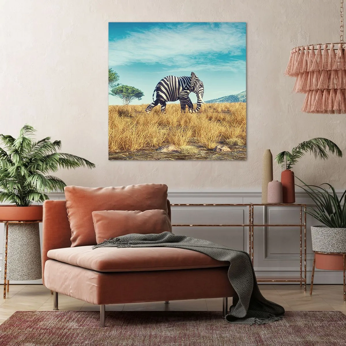 Bild auf Leinwand - Leinwandbild - Grau ist nicht mehr in Mode - 70x70 cm