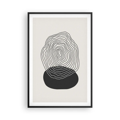 Poster in einem schwarzem Rahmen - Dauer und Schwingung - 61x91 cm