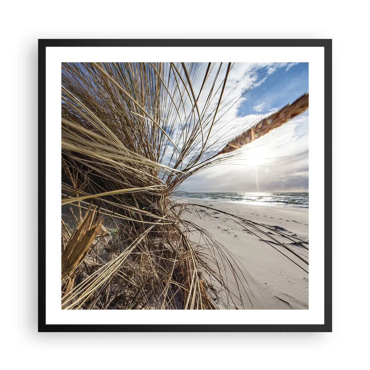 Poster in einem schwarzem Rahmen - Ein Treffen der Elemente der Natur - 60x60 cm