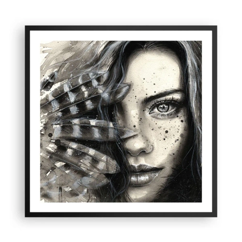 Poster in einem schwarzem Rahmen - Wilde Schönheit - 60x60 cm