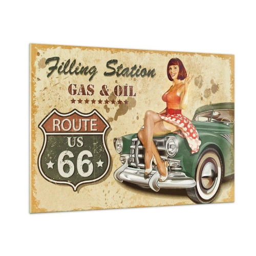 Glasbild - Bild auf glas - Die wunderbaren 40er - 100x70cm - Die großen Jahre der 40er. - Moderne Wanddekoration für Wohnzimmer und Schlafzimmer ARTTOR