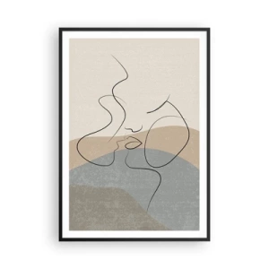 Poster in einem schwarzem Rahmen - Wie ein Pinselstrich - 70x100 cm