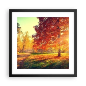 Poster in einem schwarzem Rahmen - Unhöflich ist schön - 40x40 cm