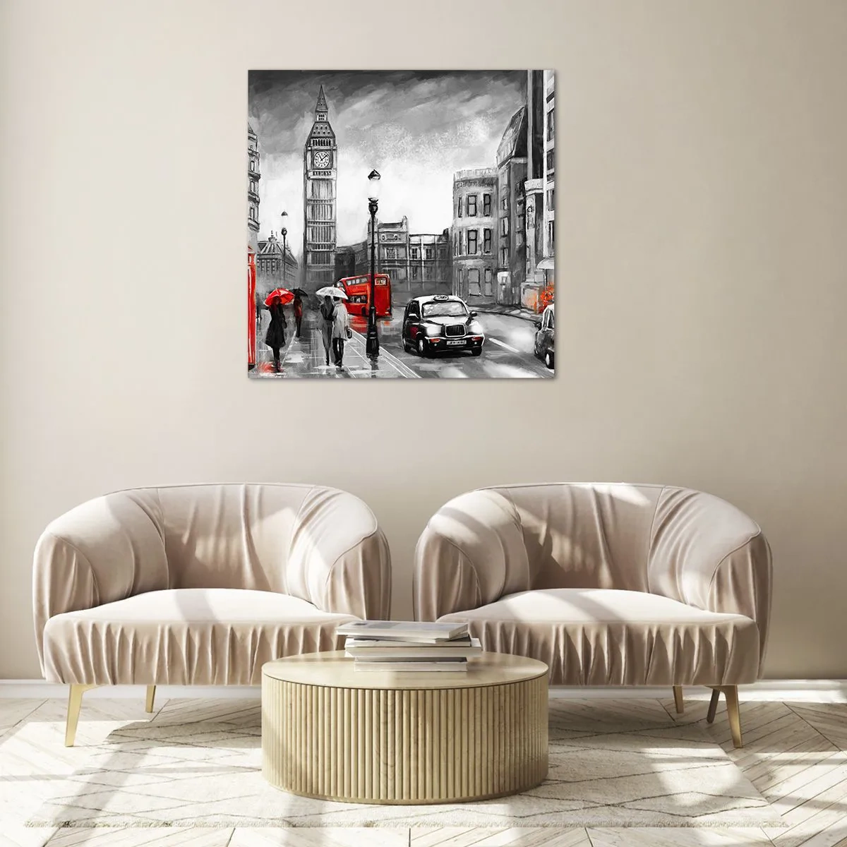 Glasbild - Bild auf glas - Gar keine graue Stadt - 40x40 cm