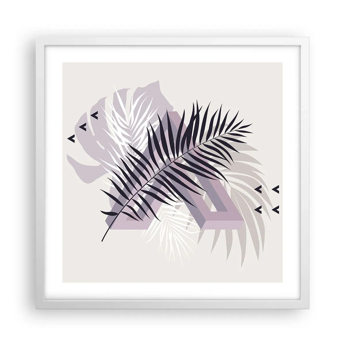 Poster in einem weißen Rahmen - Der Schatten des Schattens - 50x50 cm