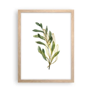 Poster in einem Rahmen aus heller Eiche - Alles was gut ist - 30x40 cm