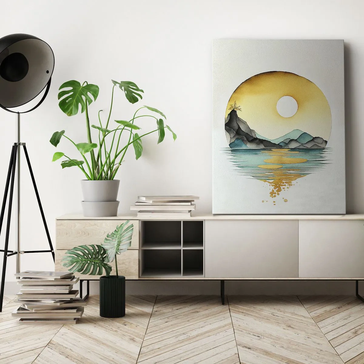 Bild auf Leinwand - Leinwandbild - Im Kreis der Schönheit - 55x100 cm