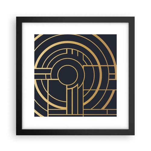 Poster in einem schwarzem Rahmen - Wendungen der Dinge - 30x30 cm